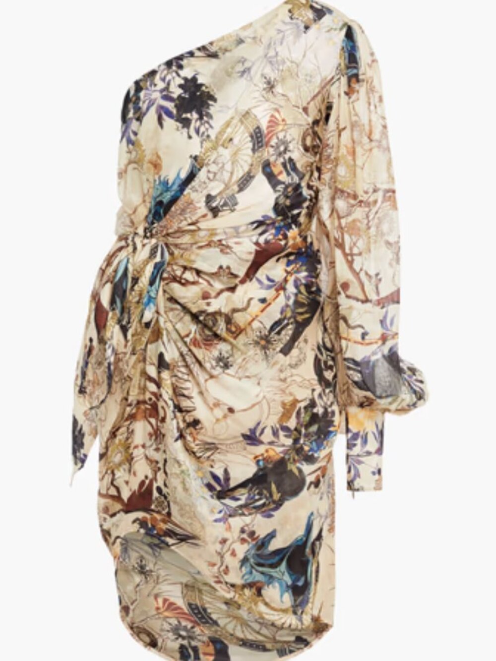 Leo Lin Silk Off the Shoulder Dress with Sash, Sz AU 8/US 4